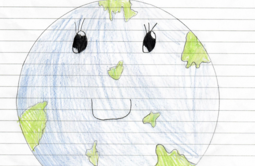 A pupil's drawing of the Earth