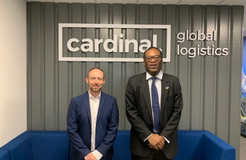 Kwasi and Chris Leonard, Cardinal's Operations Manager.