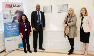 Kwasi and Mims Davies MP at Staines Jobcentre