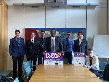 Kwasi and Brooklands College Students in Parliament